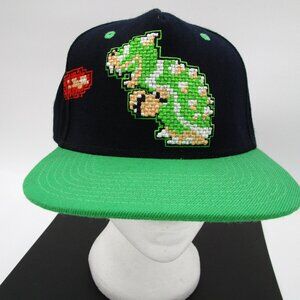Super Mario Bros. Authenic Nintendo Snap Back Hat With Pixel Embroidery Image